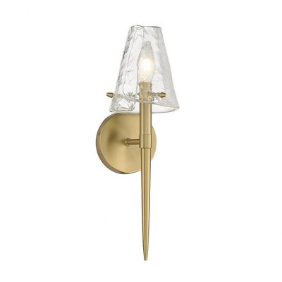 Warm Brass Handmade Glass Dimmable Wall Sconce