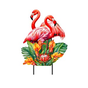 Briarwood Lane Summer Metal Art 27x16 Flamingo Pair For Summer Metal Art - 1 of 2