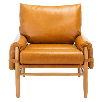Oslo Mid-Century Arm Chair - Caramel/Natural - Safavieh.