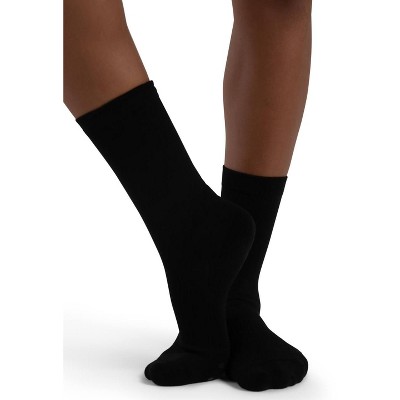Chaussettes Capezio Lifeknit Sox II Femme – Beige, Taille L – Compression Renforcée, Semelle Antidérapante, Respirantes