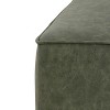 Okak Modern Comfortable Square Ottoman Bench Side Table Soft Upholstered Footrest Stool for Living Room, Hallway, Bedroom, Entryway, Green - 3 of 4
