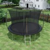 Aukfa 12FT Trampoline for Kids and Adults with Safety Enclosure Net, Double-Sided Color Pad, Curved Safety Poles - 3 of 4