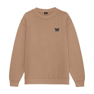 Dalix Butterfly Embroidery Relaxed Crewneck Sweatshirt Soft Fleece Fit Lounge Womens - 1 of 4