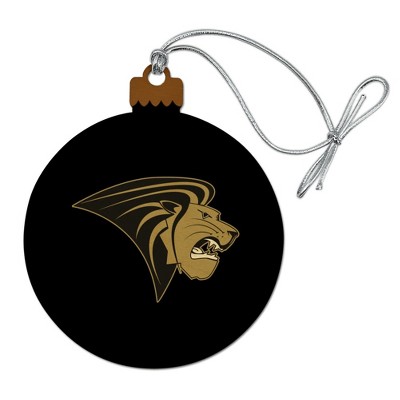 Lindenwood University Primary Logo Wood Christmas Tree Holiday Ornament