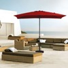 Hyleory 10FT Market Umbrella for All Seasons, 6 Iron Core Ribs, Size: 120" x 96" - 3 of 4