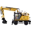 CAT Caterpillar M318 Wheeled Excavator Yellow with Operator "High Line" Series 1/50 Diecast Model by Diecast Masters - 2 of 4