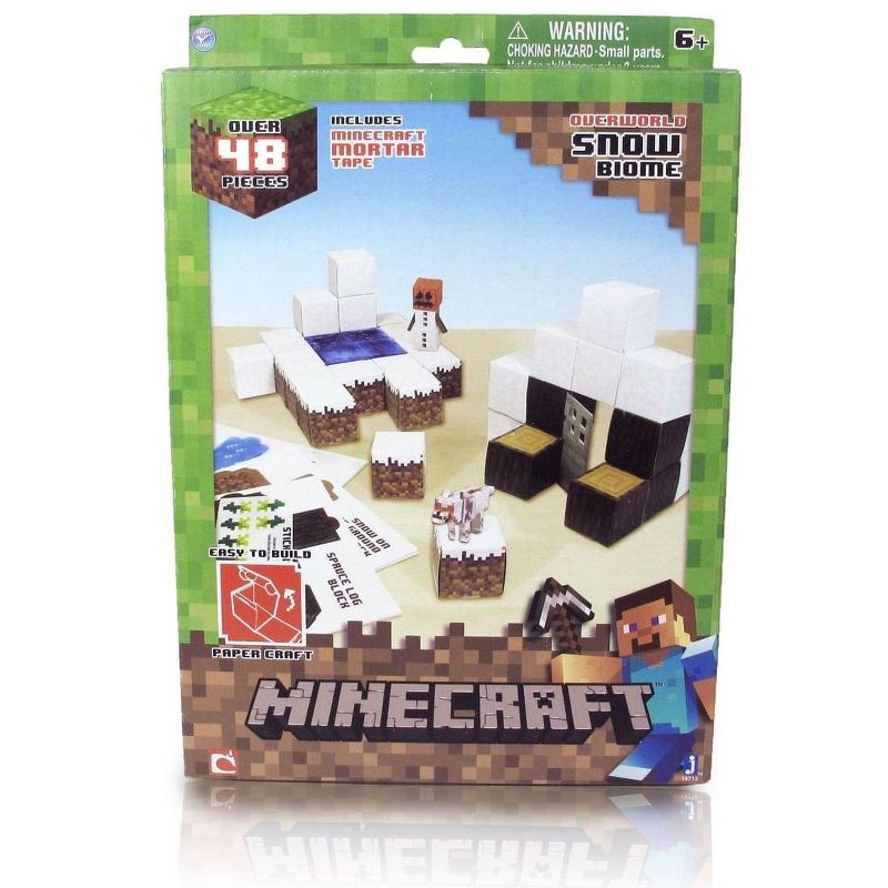 The Zoofy Group LLC Minecraft Papercraft Overworld Snow Biome Build Set, 2 of 3