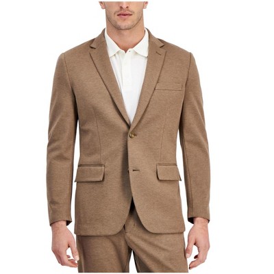 Alfani Mens Heathered Knit Two Button Blazer Jacket