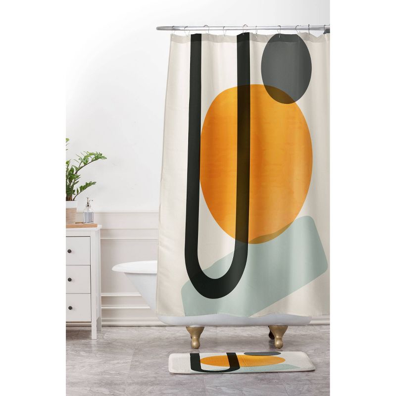 Domonique Brown Shower Curtain Orange - Deny Designs, 4 of 5