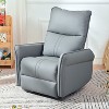 KTMBDW Power Recliner Chair, 270 Swivel Rocker Chair,Small Rocking Recliner Chair for Small Spaces,Upholstered Glider Recliner Chair with Side Pockets - 2 of 4
