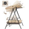 Aoodor 3-Person Outdoor Patio Swing Chair with Adjustable Canopy - Perfect for Patio, Garden - 4 of 4