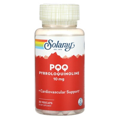 Solaray PQQ, Pyrroloquinoline, 10 mg, 30 VegCaps