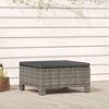vidaXL Footrest Grey Poly rattan, Powder-Coated Steel - 2 of 4