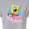 Women's - SpongeBob SquarePants - Spongebob and Jellyfish Cropped Graphic T-Shirt - 2 of 4