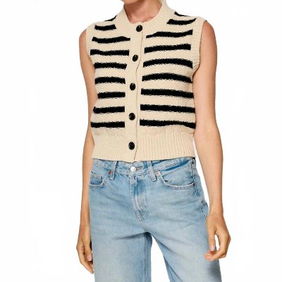 Women's Miri Striped Sweater Vest - line and dot