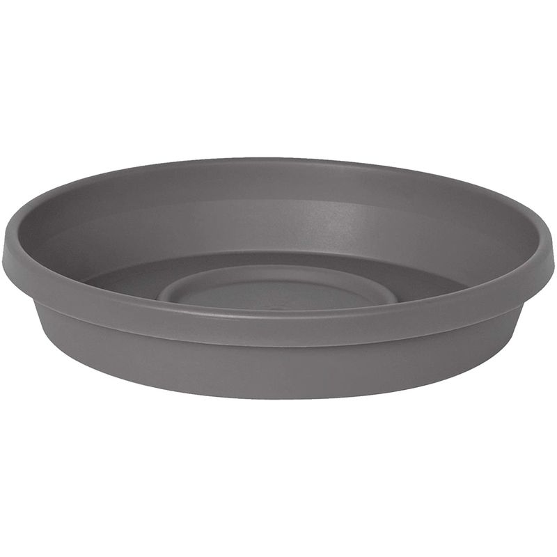 Bloem Terra 3.5 in. H Plastic Plant Saucer Charcoal, 1 of 2