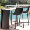 NicBex Set of 2 Bar Stools for Kitchen Island,Modern Counter Bar Stools with Metal Legs,Leather Bar Chairs for Dining Rooms,Kitchens,Brown/Black - 2 of 4
