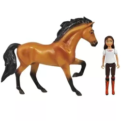 Breyer Animal Creations Breyer Spirit Riding Free Spirit & Lucky Small Horse & Doll Set