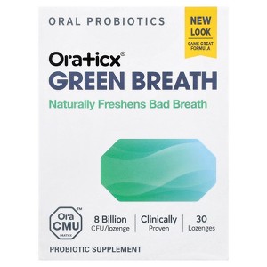 Oraticx Green Breath Oral Probiotics, Mint, 30 Lozenges : Target