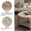 TUYOHW Large Round Ottoman,2-Tier Storage Ottoman with Waterproof Linen Fabric,Oversized Button Tufted Footstool for Living Room - 4 of 4