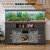 55-75 Gallon Aquarium Stand, Heavy Duty Metal and Wood Cabinet with Power Outlet & Sliding Barn Doors, 47'' Fish Tank Base-3irtyhousy - 2 of 4