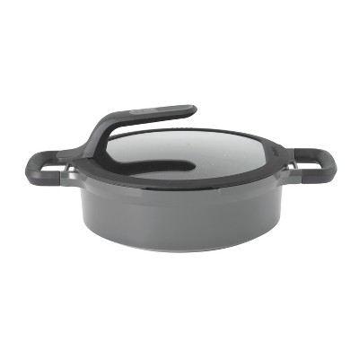 BergHOFF GEM 10" Stay-Cool Two-Handled Covered Sauté Pan, Grey, 3.5 Qt