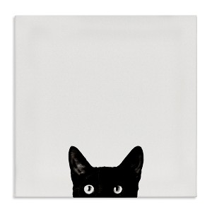 Stupell Industries Black Cat Peeking From Below, 24" x 24" - 1 of 4