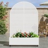 SpassWay 72"H Arch Metal Planter Box with Trellis Raised Garden Bed with Arbor Privacy Screen with Wheels - 2 of 4