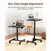 NicBex Home Office Desk Morden Height Adjustable Standing Desk with 4 Scroll Wheels and Wooden Desktop Small Computer Desk for Study and Work - 4 of 4