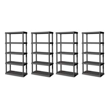 Sterilite 4 Shelf Cabinet, Heavy Duty And Easy To Assemble Plastic Storage  Unit, Organize Bins In The Garage, Basement, Attic, Mudroom, Gray, 1-pack :  Target