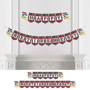 Big Dot of Happiness Teacher Retirement - Happy Retirement Party Bunting Banner - Party Decorations - Happy Retirement - 1 of 4