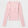 Women's Long Sleeve Seamless Squareneck Blouse - Wild Fable™ - 4 of 4