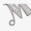 Anna-Kaci Silver Tone Initial Letter Pendant Necklace with Crystal Rhinestone Accents - 3 of 4