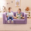 Infans 8 PCS Modular Kids Play Couch Sofa with Suede Fabric Cover High-Density Foam - image 3 of 4