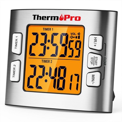 thumbnail image 2 of CDN TM30 Direct Entry 2-Alarm Digital Kitchen Timer – 10 Hour, Large Display, White 2 of 5