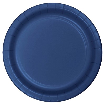 Navy Blue 7" Dessert Plates - 24ct