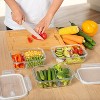 LunaLulinlk 3 Pack 34 OZ Lunch Boxes, 2 Compartments, Airtight Lunch Boxes, Bento Boxes with Leak-Proof Locking Lids, BPA Free - 4 of 4