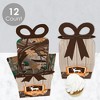Big Dot of Happiness Gone Hunting - Square Favor Gift Boxes - Deer Hunting Camo Baby Shower or Birthday Party Bow Boxes - Set of 12 - 3 of 4