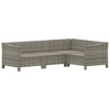 vidaXL 4 Piece Patio Lounge Set with Cushions Gray Poly Rattan - 4 of 4