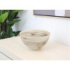 HomeRoots 6" Taupe And White Alabaster Glass Round Candy or Nut Bowl - 2 of 4