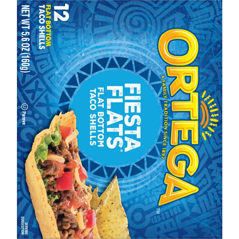 Ortega Fiest Flats Flat Bottom Taco Shells - 6.7oz/12ct, 2 of 9