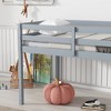 Okak Wooden Kids Loft Bed with Ladder, Twin Loft Bed with Safety Guardrail and Bed Platform of Strengthened Slats, Bed Frames for Bedroom - 3 of 4