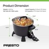 Presto 6008 Big Kettle Multi Cooker Steamer and Deep Fryer with Glass Lid, Black - 4 of 4