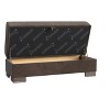 HomeRoots 50" Brown Tufted Microfiber Storage Ottoman - 4 of 4