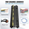 VEVOR 5-Piece Rubber Cable Guard, Dual Channel, 12000 lbs per Axle Load Capacity, Durable Hose & Wire Protection Ramp for Driveways - 4 of 4
