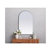 Elegant Lighting Metal Frame Arch Mirror 22x36 Inch in Silver - 4 of 4