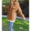 Women's Solid Mineral Wash Quilted Pockets Shacket - DAVI & DANI - 2 of 4