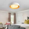 LLHZSY Black/White Modern Minimalist 2/3/5-Lights Metal Shaded Drum Flush Mount Ceiling Light Fixture-12 3/8", 16 5/16", 23 5/8" - 4 of 4