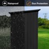 NicBex Outdoor Storage Shed With Lockable Doors Galvanized Metal Garden Shed for Patio, Lawn, Backyard, Black - 3 of 4