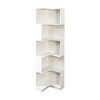 PDTEND 5-Tier Freestanding Corner Bookshelf with Baffle and Lights, Display Shelf Stand for Living Room, Bedroom, Office, or Kitchen - 2 of 4